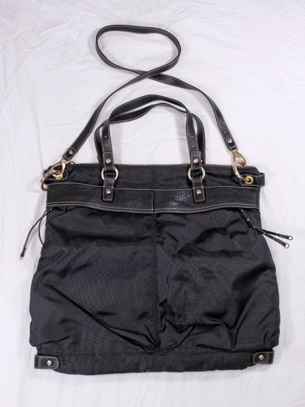 Hayden Harnett Black Nylon Flight Bag